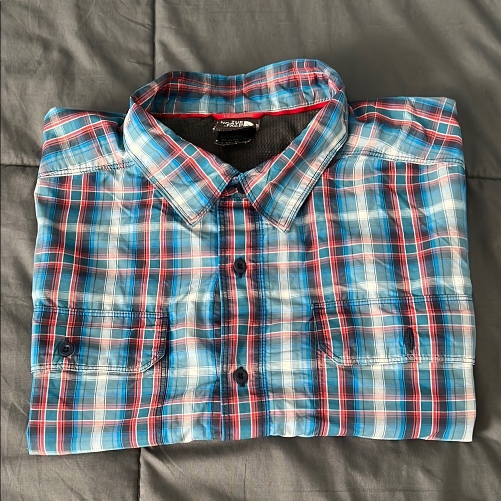 North Face Plaid Button Shirt Size XL